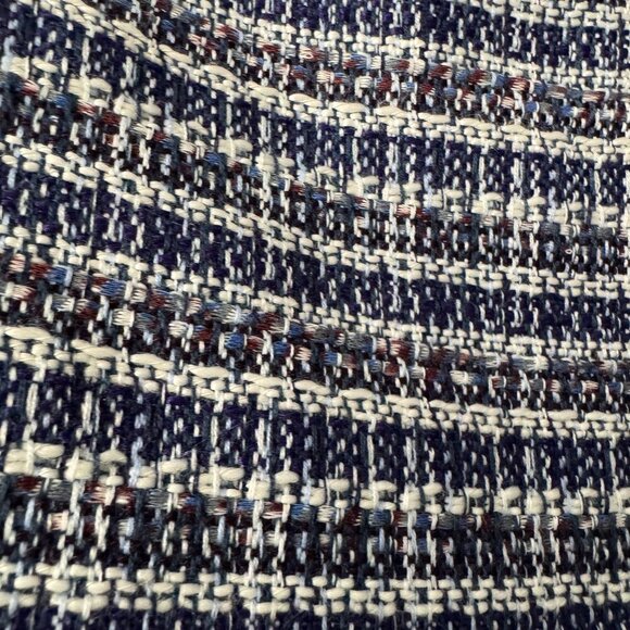 LOFT Petite Blue Tweed Zip Front Mini Skirt – Size 10P - Picture 3 of 5